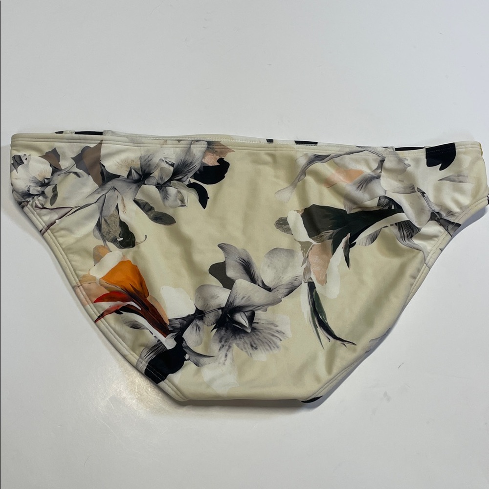 Athleta Floral Bikini Seim Bottom Strappy Side Mid Rise Women Size Large - Picture 4 of 5